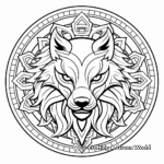Mystical Wolf Mandala Coloring Pages 2