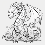 Mythic Dragon Tattoo Coloring Pages 1