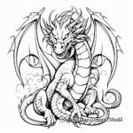 Mythic Dragon Tattoo Coloring Pages 4