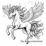 Mythic Pegasus Unicorn Hybrid Coloring Sheets 1
