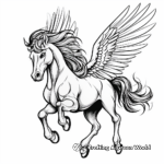 Mythic Pegasus Unicorn Hybrid Coloring Sheets 2