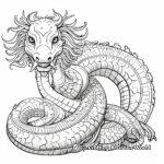 Mythical Basilisk Coloring Pages for Fantasy Lovers 2