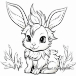 Mythical Bunny Unicorn with Rainbow Coloring Pages 2