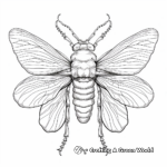 Mythical Cicada Inspired Coloring Pages 1