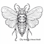 Mythical Cicada Inspired Coloring Pages 2