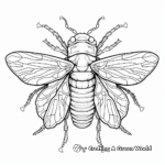 Mythical Cicada Inspired Coloring Pages 3