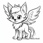 Mythical Winged Wolf Coloring Pages 1