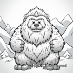 Mythical Yeti and Unicorn Coloring Pages 2