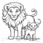 Mythological Lion and Lamb Coloring Pages 2