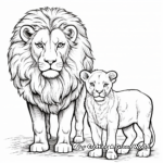 Mythological Lion and Lamb Coloring Pages 3