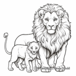 Mythological Lion and Lamb Coloring Pages 4