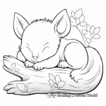 Napping Squirrel Coloring Page 1