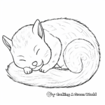 Napping Squirrel Coloring Page 3