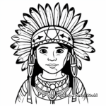 Native American and Pilgrim Coloring Pages 2