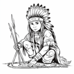 Native American and Pilgrim Coloring Pages 4