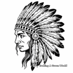 Native American Headdress Feather Coloring Pages 2