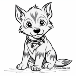 Native American Style Wolf Pup Coloring Pages 4