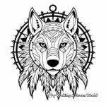Native American Wolf Mandala Coloring Pages 1