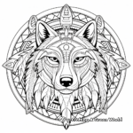 Native American Wolf Mandala Coloring Pages 2
