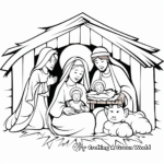 Nativity Scene Christmas Coloring Pages 3