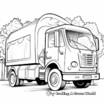 Nature-Friendly Green Recycling Truck Coloring Pages 2