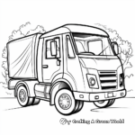 Nature-Friendly Green Recycling Truck Coloring Pages 3