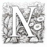 Nature-Inspired Alphabet Coloring Pages 1