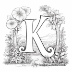 Nature-Inspired Alphabet Coloring Pages 3