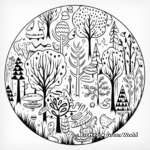 Nature-Inspired Doodle Forest Coloring Pages 1