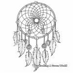 Nature-Inspired Forest Dream Catcher Coloring Pages 1
