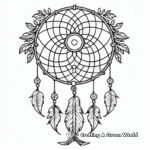 Nature-Inspired Forest Dream Catcher Coloring Pages 2