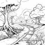 Nature-Inspired Forest Path Coloring Pages 3