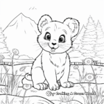 Nature-Themed Hamster in the Wild Coloring Pages 1