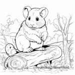 Nature-Themed Hamster in the Wild Coloring Pages 3