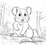Nature-Themed Hamster in the Wild Coloring Pages 4