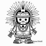 Navajo Kachina Doll Artistic Coloring Pages 1