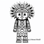Navajo Kachina Doll Artistic Coloring Pages 2