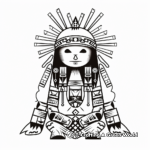 Navajo Kachina Doll Artistic Coloring Pages 4