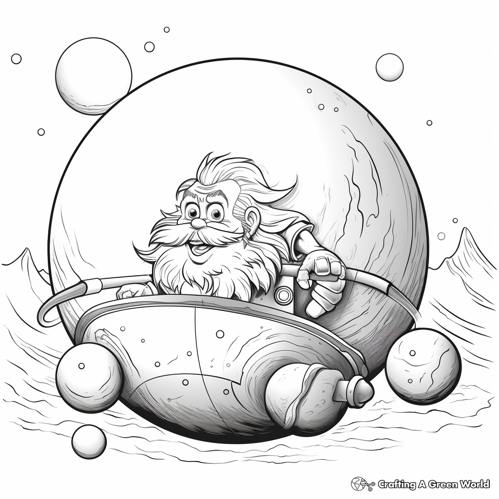 Neptune and Its Moons Coloring Pages 1