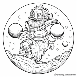 Neptune and Its Moons Coloring Pages 2