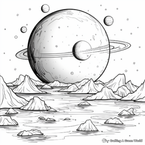 Neptune and Its Moons Coloring Pages 4