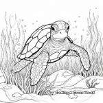 Nesting Sea Turtle Coloring Pages 3