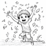 New Year Confetti Blast Coloring Pages 1
