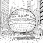New Year's Eve Ball Drop in Time Square Coloring Pages 2