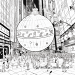 New Year's Eve Ball Drop in Time Square Coloring Pages 3