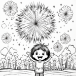New Year's Firework Extravaganza Coloring Pages 1