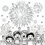 New Year's Firework Extravaganza Coloring Pages 3