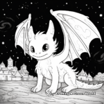 Night Fury Dragon in Stormy Skies Coloring Pages 4