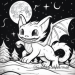 Night Fury in Action: Fire-Breathing Coloring Pages 1