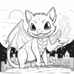 Night Fury in Action: Fire-Breathing Coloring Pages 2